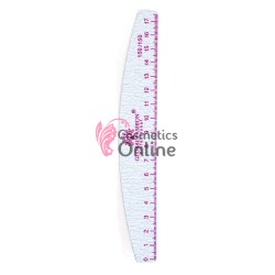 Pila semiluna 150/150 pentru unghii cu rigla GF-Pink 22151 